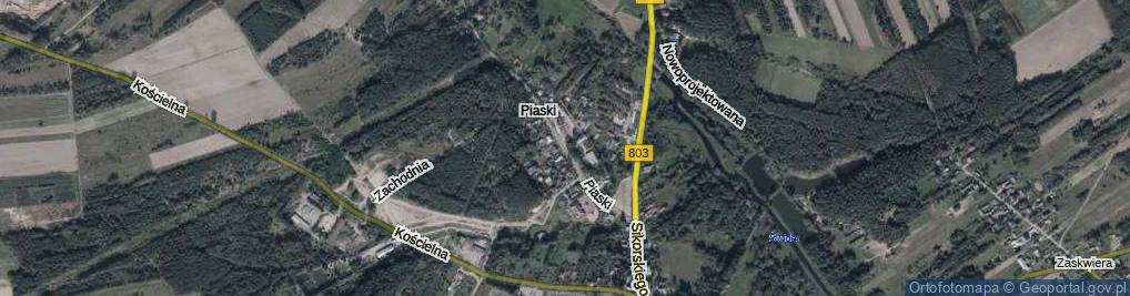 Zdjęcie satelitarne Piaski ul.